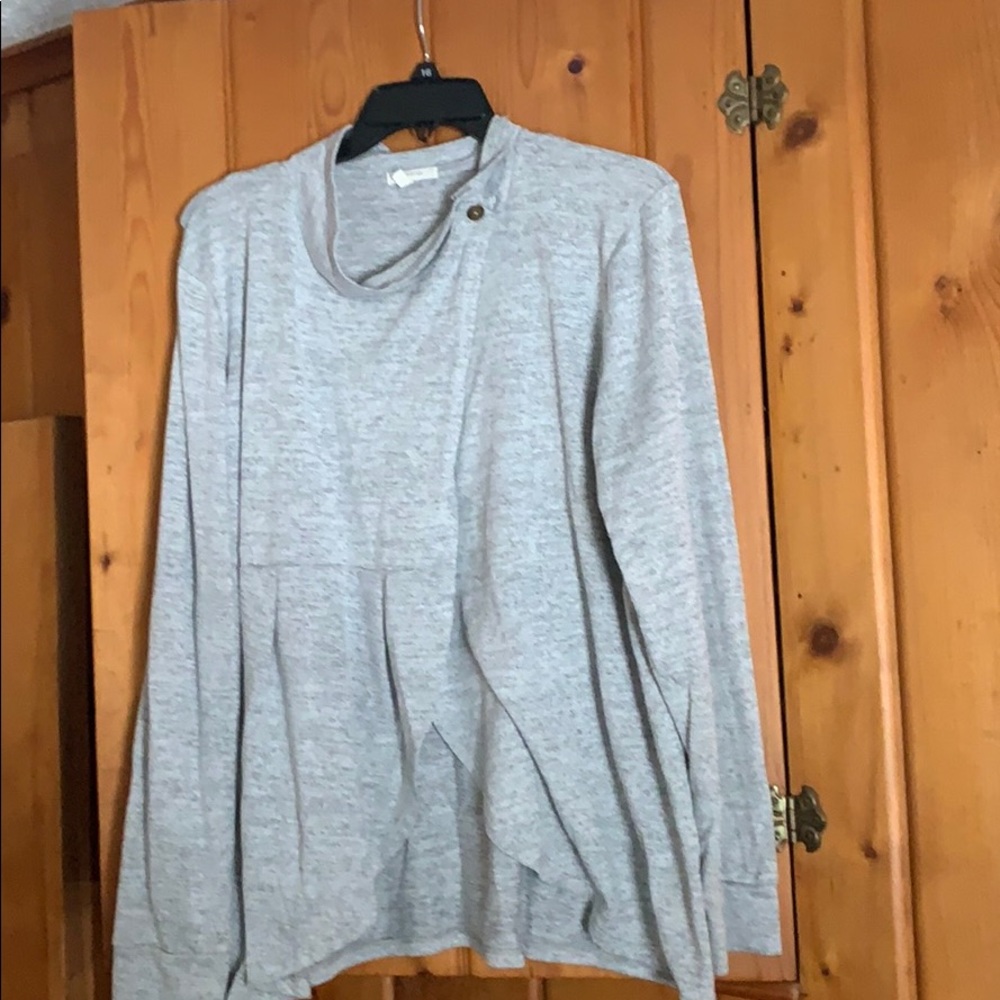 Maurices gray cardigan with button detail